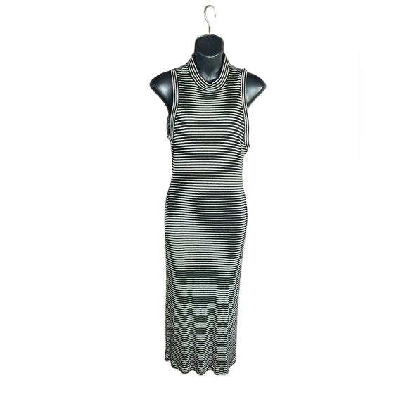 Madewell midi maxi dress striped sleeveless mockneck sz Small Never worn - Picture 3 of 8